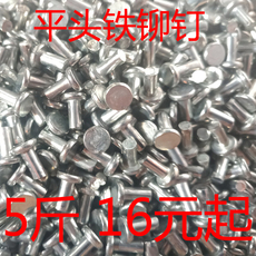 Заклепки с плоской головкой 铁铆钉实心铁铆钉平头铁铆钉镀锌铆钉实心镀锌铆钉铁皮专用包邮