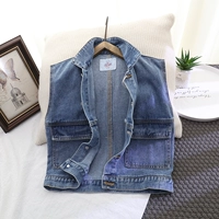 Детский мягкий джинсовый осенний жилет для мальчиков для отдыха, детская одежда, в корейском стиле, подходит для подростков