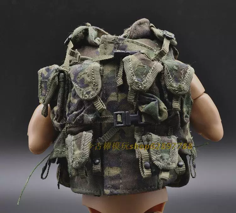Современная камуфляжная боевая жилетка, масштаб 1:6, солдат