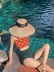 Retro nhỏ tươi nóng mùa xuân đan lưới đỏ áo tắm nữ dễ thương Nhật Bản 2019 mới bikini cao eo chia - Bộ đồ bơi hai mảnh đồ bơi 2 mảnh cho bé gái Bộ đồ bơi hai mảnh