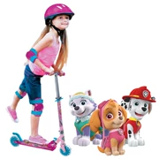 Có thể gập lại có thể điều chỉnh cao và thấp đích thực Disney dog ​​tuần tra 2 bánh xe scooter xe đẩy em skateboard hợp kim nhôm