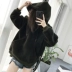 2018 mới của Hàn Quốc cừu cắt fur coat nữ loose silhouette len áo len trùm đầu trùm đầu truy cập mùa khuyến mãi Faux Fur
