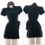 Bảy ba đồng phục phù hợp với y tá quần áo tối Punk y tá nhỏ màu đen chia ngã ba sexy váy nhà riêng thời trang nữ cao cấp