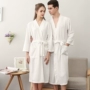 Mùa hè phần mỏng waffle áo choàng tắm nữ mùa hè thấm khô nhanh áo choàng tắm XL robes couple đồ ngủ nữ nam mùa hè áo choàng ngủ nam