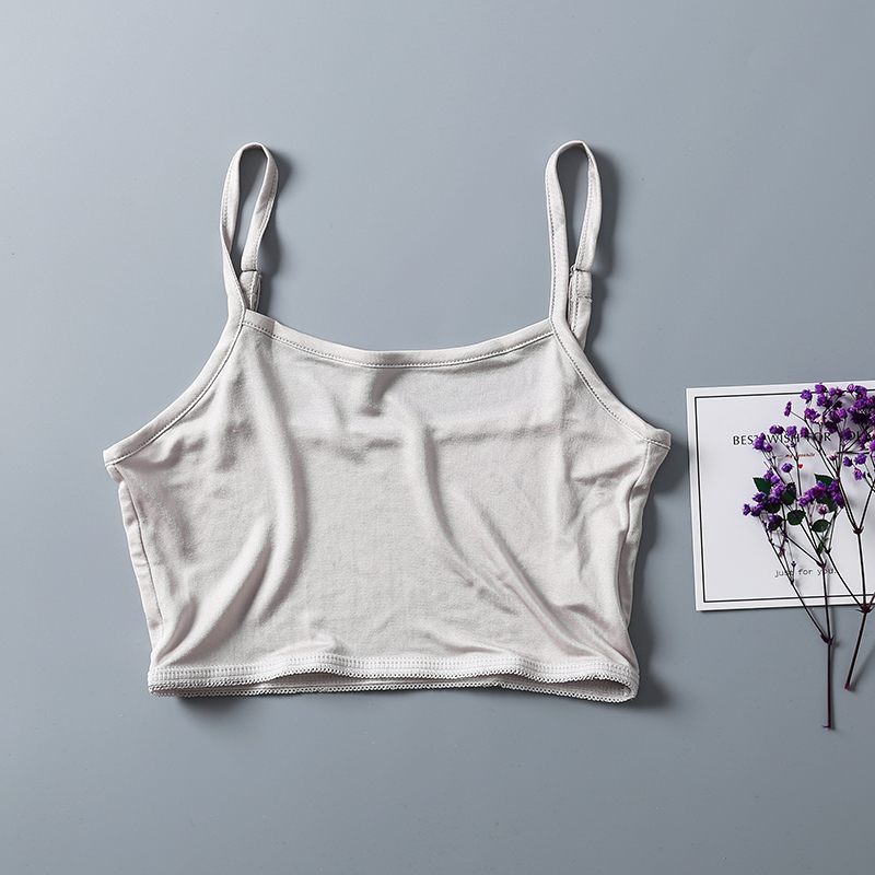 Silver Grayreal silk Small sling undergarment covering the chest and abdomen high-grade mulberry silk knitting Simplicity Breast wrapping Versatile adjust Shoulder strap Bottom up Vest