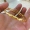 Nhật Bản và Hàn Quốc phiên bản của vòng đeo tay vàng Liên minh châu Âu cao đánh bóng bề mặt cát vàng vòng đeo tay nữ vòng tay trang sức quà tặng điều chỉnh - Vòng đeo tay Cuff