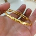 Nhật Bản và Hàn Quốc phiên bản của vòng đeo tay vàng Liên minh châu Âu cao đánh bóng bề mặt cát vàng vòng đeo tay nữ vòng tay trang sức quà tặng điều chỉnh - Vòng đeo tay Cuff Vòng đeo tay Cuff