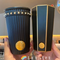 Starbucks, дизайнерская золотая металлическая печать, керамическая крышка для стакана