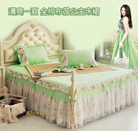Mùa xuân và mùa hè màu xanh lá cây công chúa hoa váy ren váy Hàn Quốc giường trampoline váy chia cánh hoa váy - Váy Petti váy giường