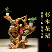 Bộ sưu tập Root Art Fir Root khắc Nghệ thuật Hoa đứng Đăng nhập nhiều tầng Sàn bonsai Trang trí nhà - Các món ăn khao khát gốc