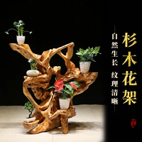 Bộ sưu tập Root Art Fir Root khắc Nghệ thuật Hoa đứng Đăng nhập nhiều tầng Sàn bonsai Trang trí nhà - Các món ăn khao khát gốc bàn ghế bằng gốc cây