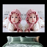Милый постер для новорожденных для девочек на стену, кукла, большие глаза