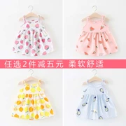 Váy bé gái mùa hè 2019 mới cho bé váy trẻ em 0-1-2 tuổi 3 nữ treo bé gái váy cotton lụa mỏng - Váy