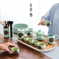 Чайный сервиз, комплект, глина, чашка, заварочный чайник, чай, простой и элегантный дизайн