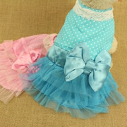 Nhỏ tươi bánh mỏng váy cô gái mùa hè quần áo chó mèo trang phục Teddy Bear Schnauzer - Quần áo & phụ kiện thú cưng
