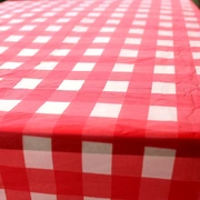 Khăn trải bàn dùng một lần Khăn trải bàn bằng nhựa Khăn trải bàn dày màu đỏ kẻ sọc Đám cưới màu đỏ không thấm nước - Các món ăn dùng một lần