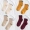 4 đôi vớ cotton nữ nơ tai bằng gỗ dễ thương sinh viên Vớ nữ Hàn Quốc đế màu Nhật Bản - Vớ sợi tre