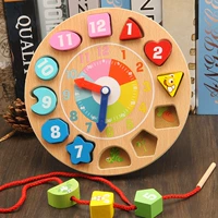 Детская цифровая головоломка, деревянные детские часы, интеллектуальный конструктор, игрушка, 3 лет, раннее развитие