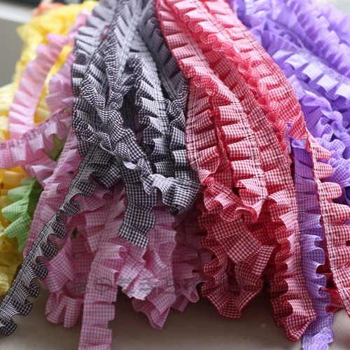 4см Chaoyang Plaid Webming Folds Декоративная кружевная юбка