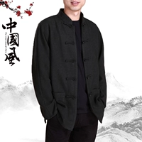 Bán hot cộng nhung mùa thu và đông dài tay Trung Quốc phong cách trung niên Tang phù hợp với áo khoác nam quốc phục bố trang phục dân tộc tày