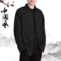 Bán hot cộng nhung mùa thu và đông dài tay Trung Quốc phong cách trung niên Tang phù hợp với áo khoác nam quốc phục bố trang phục dân tộc tày