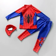 Đồ bơi bé trai Người nhện chia đôi đồ bơi Cậu bé lớn 3-4 tuổi Quần dài tay chống đập nhanh làm khô đồ bơi trẻ em