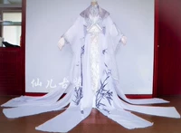 Trang phục nam màu trắng Trang phục cosplay Tranh trắng Sansei III Shili Peach Blossom Trang phục cổ tích - Cosplay đầm cosplay