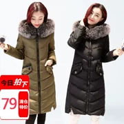 Quần áo bông phụ nữ giảm giá giải phóng mặt bằng khuyến mãi mùa đông Hàn Quốc chất béo mm kích thước lớn dày bông áo khoác trong phần dài của chống mùa bông áo