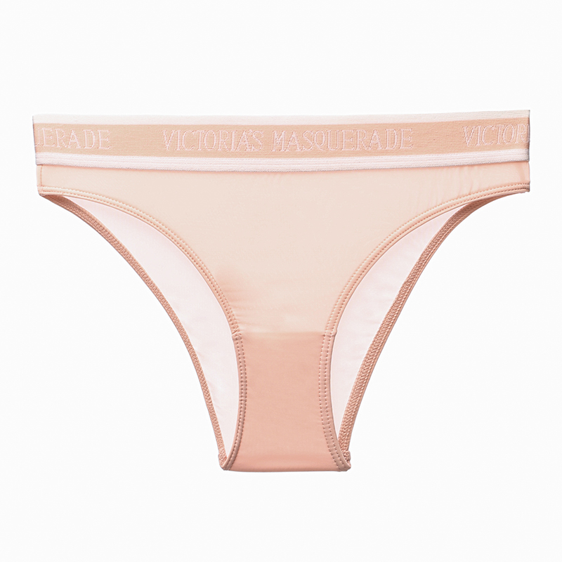 PinkFour Free One Makeup dance comfortable No trace underpants girl pure cotton files low-waisted sexy letter motion nylon Briefs