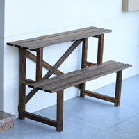 Квадратная нога лестница цветочная подставка, два -слой 100 см.