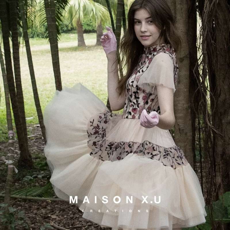 Эко Орфан Seiko вышивка MAISON X.U ｜ Gao Ding дизайнерский бренд Lace Cailor