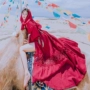 Khí hậu váy đỏ cotton retro Ma Lijiang kiểu quần áo phụ nữ Vân Nam váy dài thích hợp cho chụp ảnh du lịch váy xoắn eo đẹp	