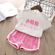 2018 mùa hè trẻ em mới của rung mạng red little brother Hoa Hậu chị thường ngắn tay T-Shirt shorts thể thao phù hợp với