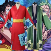 Trang phục hóa trang Halloween Anime One Piece One Piece ONE PIECE Luffy Zorojuro cosplay kimono nam