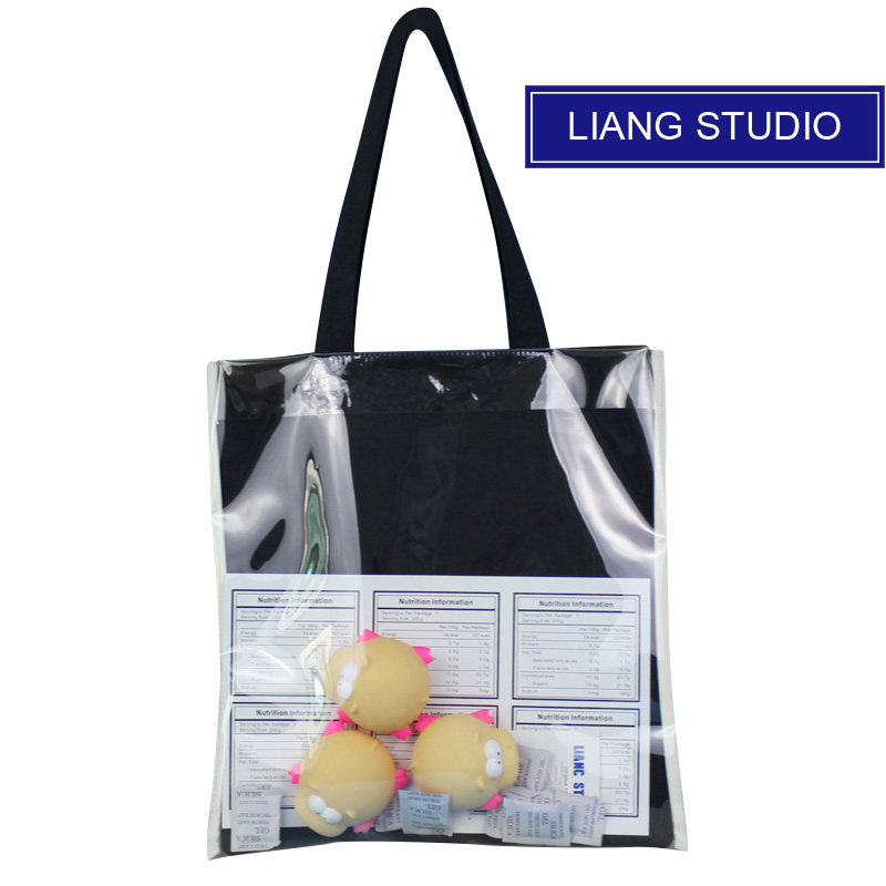 Black Pink Pigsummer Bag female 2021 new pattern Port style customized One shoulder Canvas bag Yellow duck Harajuku handbag Transparent bag