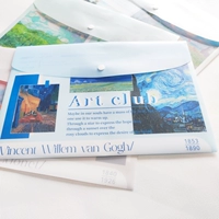 4 Установлено A4 в соответствии с Buckle Bag Van Gogh Monet Sanrio Hellokitty File Bag Sags Test Paper
