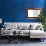 Sofa phòng khách, hiện đại, đơn giản, đa người, ba người, nhỏ, không gian tiết kiệm, kết hợp vải Bắc Âu