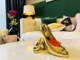 Одиночная роскошная золотая хрустальная обувь+цветная коробка