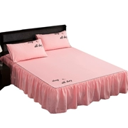 Váy cotton mùa hè mới bảo vệ giường bông công chúa bọc giường đơn mảnh chống trượt tấm đôi