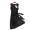W719 Khí hậu Phụ nữ Mùa hè Mới Màu sắc rắn Thắt lưng Cổ tròn Tay áo Vest Váy dài Váy nữ - Váy dài