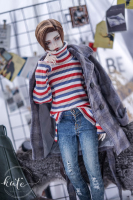 taobao agent [Endless] -SNUG-high-necked bottom shirt classic striped SD/bjd/3-point 4-point doll top daily