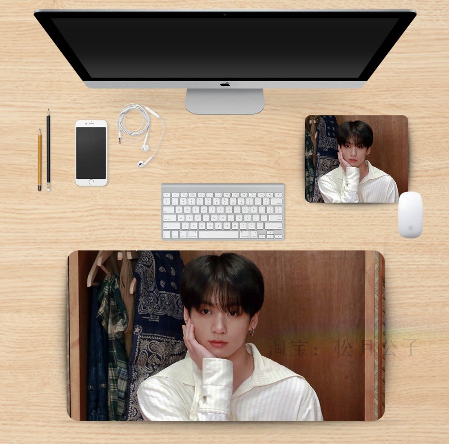 BTS Bulletproof Youth Tuan Tian Yiguo Shop Cushion Mouse Guts Super Large Desk Case Custom Customized Keyboard Jungkook