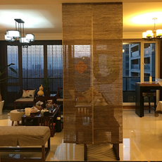 Шторы рулонные 一品坊 高端定制苎麻茶室隔断帘子卷帘客栈会所装饰挂帘开运门帘