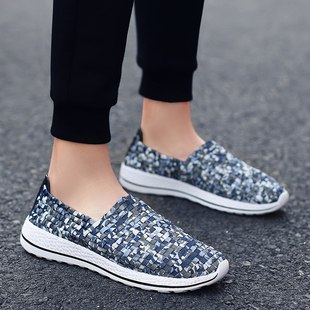 Summer Breathable Footwear, Woven Shoes for Leisure, on Elastic Band, Korean STYLE