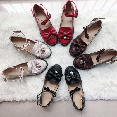 taobao agent [Dream and Treasure Spot] National Lolita Sweet Astrobato Point Mianmian Cloud Low Bow Single Shoes