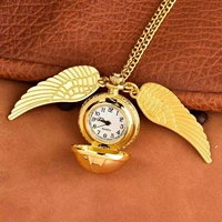 Золотые карманные часы, золотой циферблат, ретро ожерелье, маленький циферблат