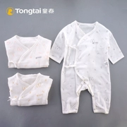 Áo choàng cotton mới cho bé sơ sinh cotton gạc sơ sinh jumpsuit bé mùa hè mỏng phần quần áo leo núi - Áo liền quần