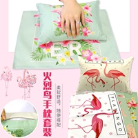 Nail tay gối đặt linen mat Nhật Bản với cùng một ngọn lửa hàng chim pad cửa hàng thường được sử dụng có thể tháo rời rửa tay gối công cụ dụng cụ học nail