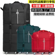 Du lịch nước ngoài 158 gói vận chuyển hàng không phổ quát bánh xe túi hành lý túi xe đẩy hộp kiểm tra di chuyển túi gấp ánh sáng - Túi du lịch