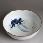 Tấm gốm vẽ tay đĩa trái cây dưa tấm Trung Quốc retro đĩa món ăn gia đình Jingdezhen bộ đồ ăn màu xanh và trắng - Đồ ăn tối dĩa inox